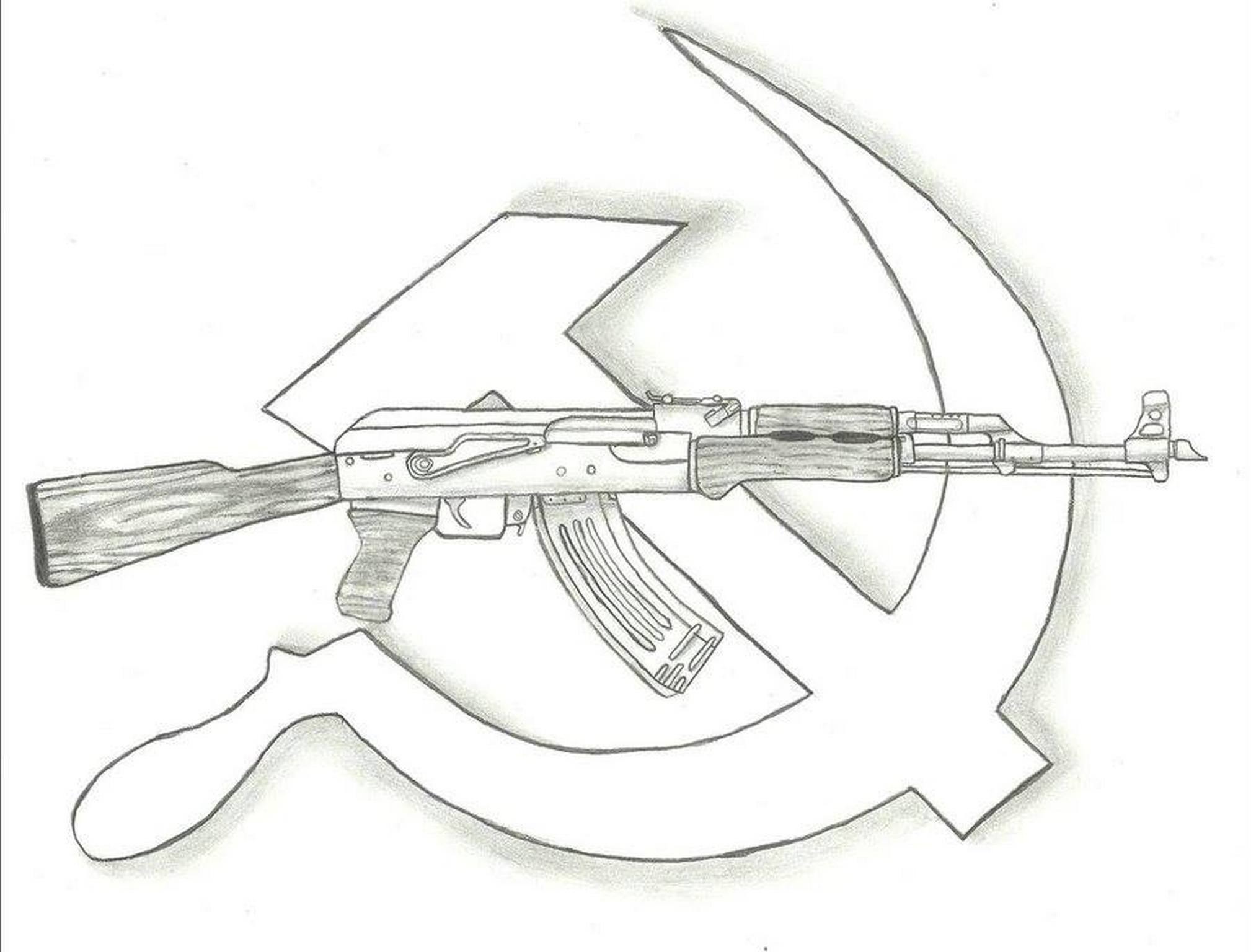 АК 47 рисунок