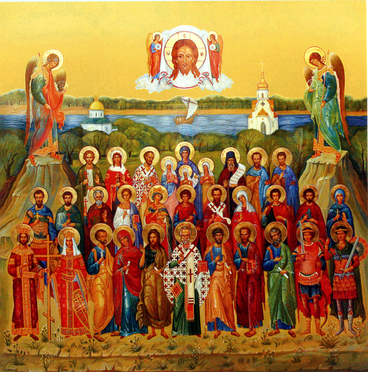 Русские православные святители. Иконы святых угодников Божиих. Икона всех святых угодников.