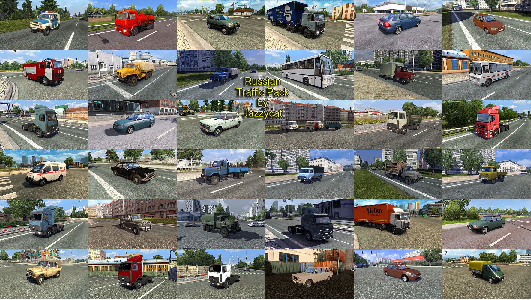 Русском пак. Euro Truck Simulator 2 Россия легковые автомобили. Russian Traffic Pack by Jazzycat для Euro Truck Simulator 2. Euro Truck Simulator 2 машины без модов. Легковые машины для етс 2 1.22.