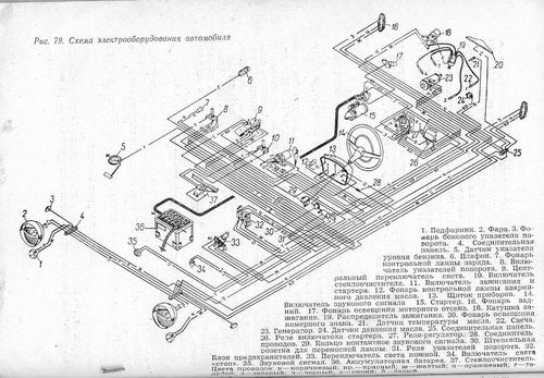 Заз 965 электрическая схема