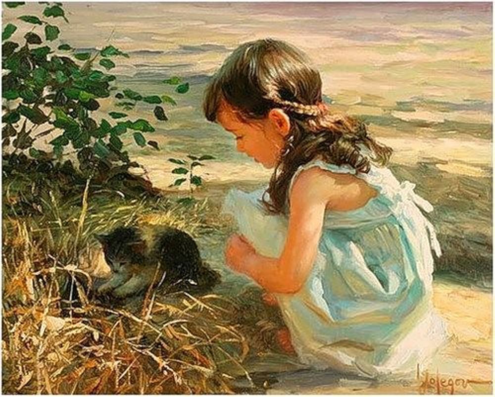 «Девочка и котенок» Владимира Волегова